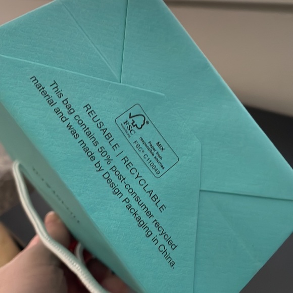 Tiffany & Co shopping bag with box, pouch and silver care card - Picture 6 of 8